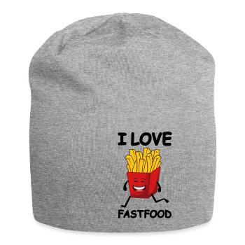 Frites fast food frites - Bonnet en jersey - gris chiné - Devant