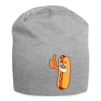 Hotdog Approve - Jersey Beanie - heather grey - Front
