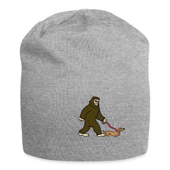Bigfoot avec chien - Bonnet en jersey - gris chiné - Devant