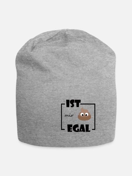 Ist mir egal - Jersey-Beanie - Grau meliert