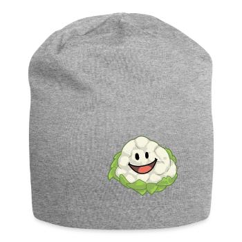 Blumenkohl Kohl Gemüse Veganer Gesund - Jersey-Beanie - Grau meliert - Vorne
