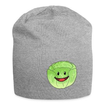 White Cabbage Vegetable Cabbage Head Cabbage Food Vegan - Jersey Beanie - heather grey - Front