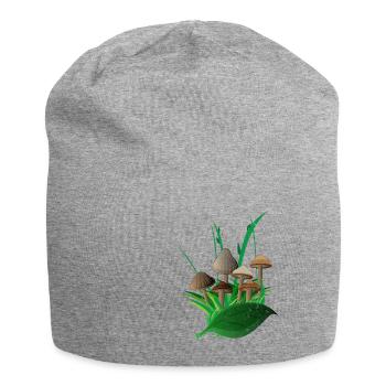 Botanical Wild Mushrooms Mushroom Picker Mycology - Jersey Beanie - heather grey - Front
