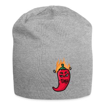 Angry Hot Chili, Chili is sour - Jersey Beanie - heather grey - Front