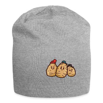 Pommes de terre dans le capot, pommes de terre dans le capot - Bonnet en jersey - gris chiné - Devant