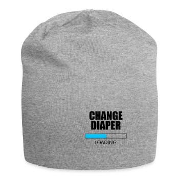 Change Diaper Loading - Jersey-Beanie - Grau meliert - Vorne