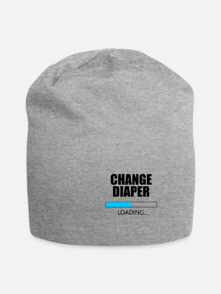 Change Diaper Loading - Jersey-Beanie - Grau meliert