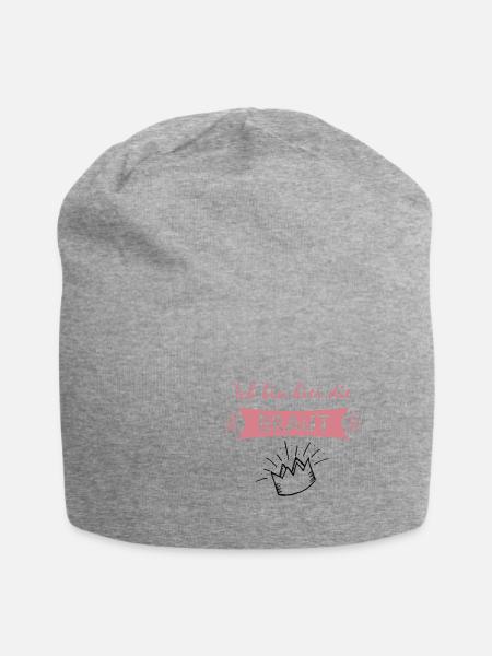 Ich bin hier die Braut - Jersey-Beanie - Grau meliert
