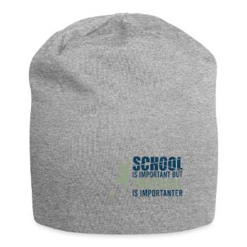 Le football est important - Bonnet en jersey - gris chiné - Devant