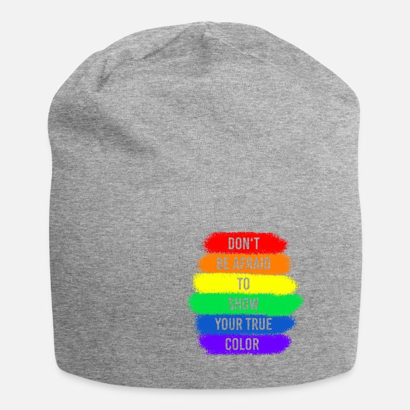 Gay Pride Rechte Csd Stolz Statement lgbt Geschenk - Jersey-Beanie - Grau meliert