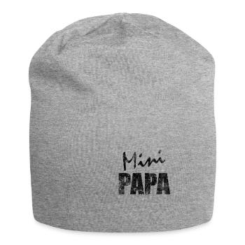 Idée de cadeau Minipapa - Bonnet en jersey - gris chiné - Devant