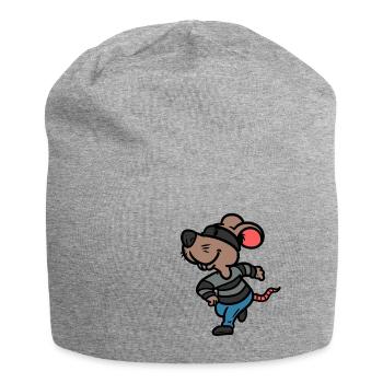 Souris de voleur souris de voleur - Bonnet en jersey - gris chiné - Devant