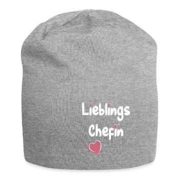 Lieblingschefin Chefin Boss Arbeit Vorgesetzte - Jersey-Beanie - Grau meliert - Vorne