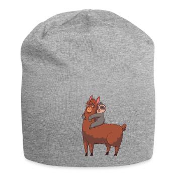 Lama Sloth - Bonnet en jersey - gris chiné - Devant