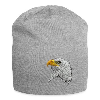 Weißkopfseeadler Gesicht Geschenkidee für Könige - Jersey-Beanie - Grau meliert - Vorne