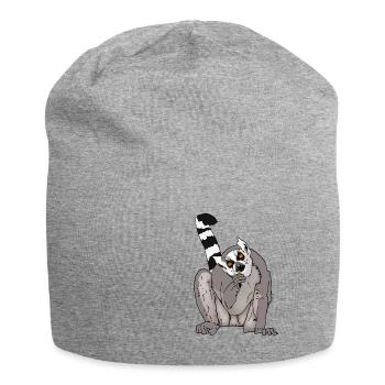 Idée cadeau amis Katta, Makis et Lemurs - Bonnet en jersey - gris chiné - Devant