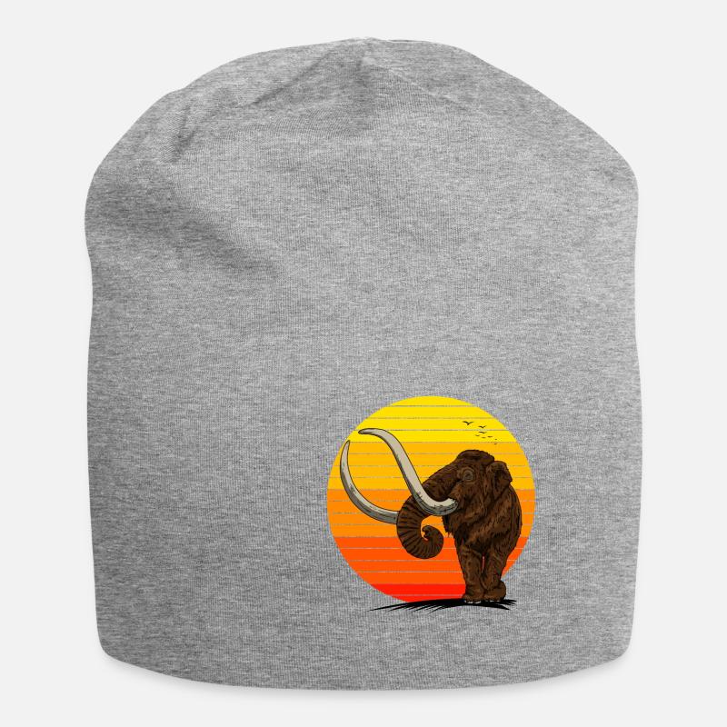 Schönes Mammut in der Sonne Geschenkidee aus Eis - Jersey-Beanie - Grau meliert