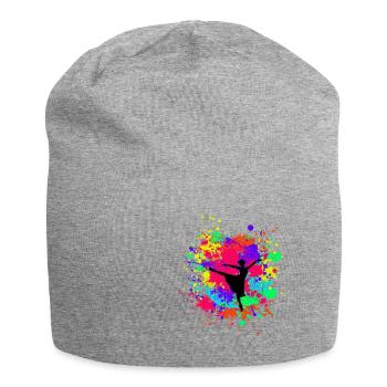 Schöne prima Ballerina in Farbkleckse Geschenk - Jersey-Beanie - Grau meliert - Vorne