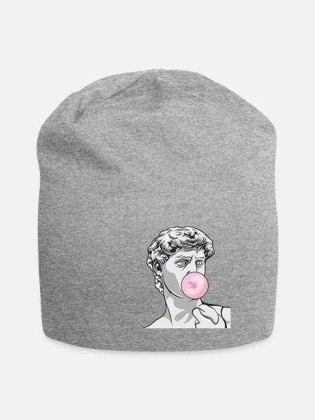 Cool wie Marmor - Jersey-Beanie - Grau meliert
