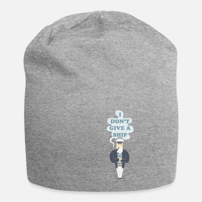 I don't give a ship - Jersey-Beanie - Grau meliert