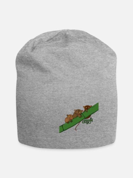 Leprechaun Makis Idée de cadeau de famille pour Makis & Singes - Bonnet en jersey - gris chiné