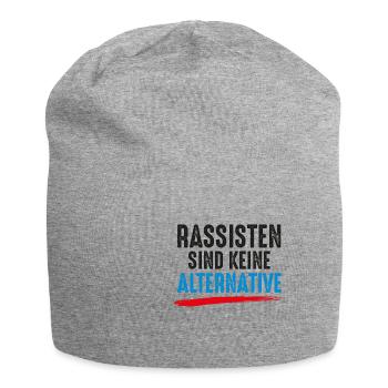 Rassisten sind keine Alternative Gegen Nazis Demo - Jersey-Beanie - Grau meliert - Vorne