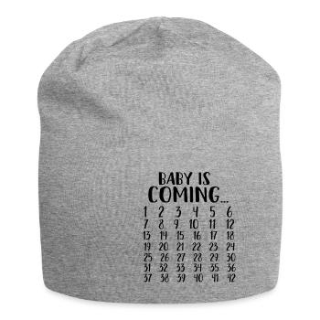 Lustiges Schwangerschaft Schwanger Geschenk Eltern - Jersey-Beanie - Grau meliert - Vorne