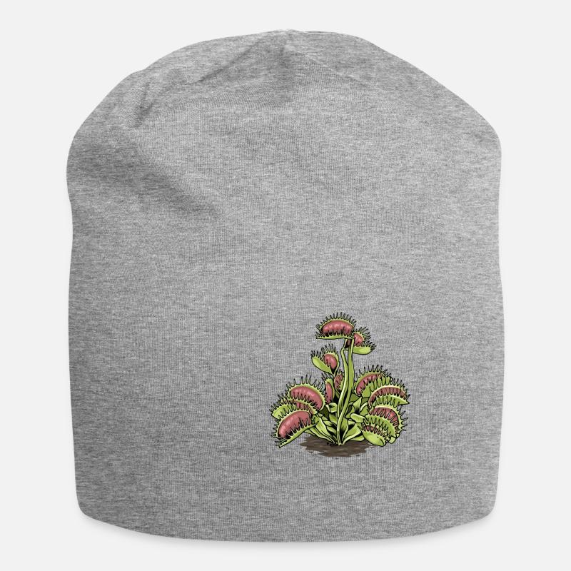 Plante carnivore Vénus Piège à mouches - Bonnet en jersey - gris chiné