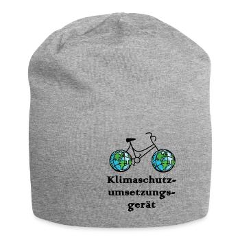 Klimaschutzfahrrad - Jersey-Beanie - Grau meliert - Vorne