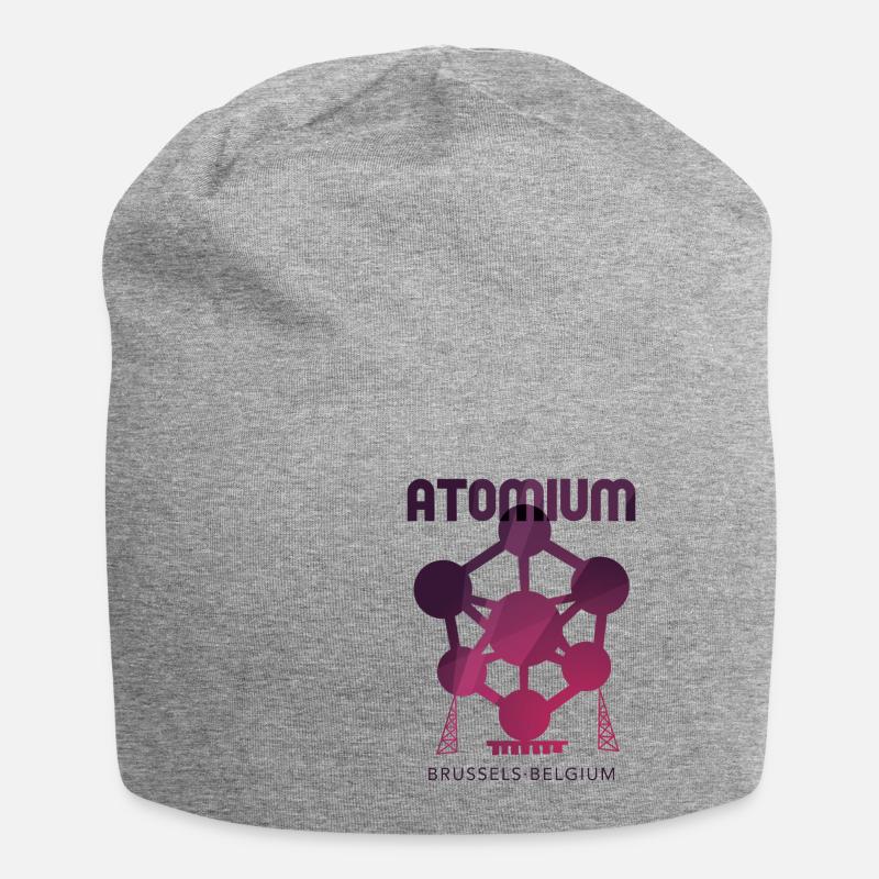 Atomium , Brüssel - Belgien - Jersey-Beanie - Grau meliert