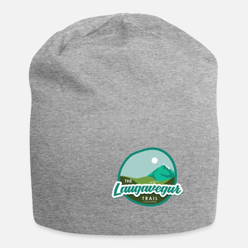 Laugavegur Wanderweg - Island - Jersey-Beanie - Grau meliert