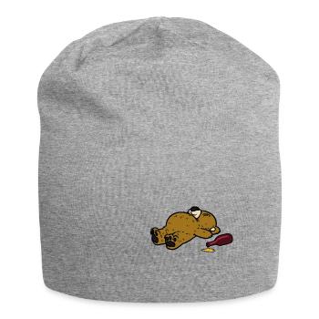 Betrunkener Bär - Jersey-Beanie - Grau meliert - Vorne