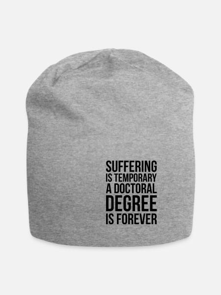 Doktortitel Doktor Doktorarbeit Promotion Geschenk - Jersey-Beanie - Grau meliert