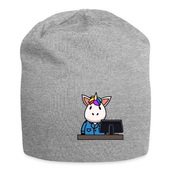 Einhorn Berufe Job Arbeitsbereich Einsatz Gewerbe - Jersey-Beanie - Grau meliert - Vorne
