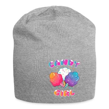 Candy Girl Cotton Candy Girl Ice Cream Gift - Jersey Beanie - heather grey - Front