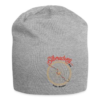 Elberadweg - Prag - Dresden - Jersey-Beanie - Grau meliert - Vorne