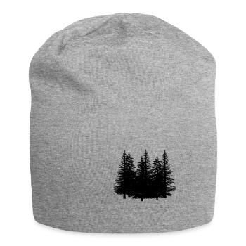Forêt noir nature conifères arbres arbres - Bonnet en jersey - gris chiné - Devant