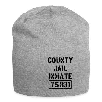 Gefängnisinsasse Häftling Gefangener Knast Hallowe - Jersey-Beanie - Grau meliert - Vorne