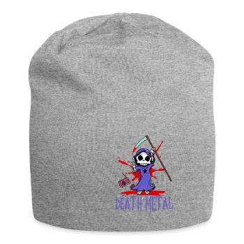 Death Metal Sensenmann Humor Cartoon Fan - Jersey-Beanie - Grau meliert - Vorne