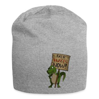 Syndicat des Dino de grève des salaires équitables - Bonnet en jersey - gris chiné - Devant