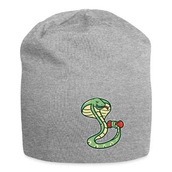 Musculation serpent fitness haltère drôle - Bonnet en jersey - gris chiné - Devant