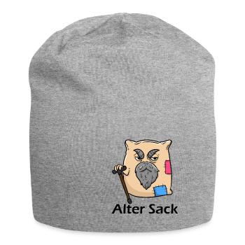Alter Sack Ironisch Sarkasmus witzig - Jersey-Beanie - Grau meliert - Vorne