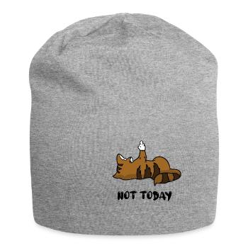 Katze Mittelfinger heute nicht - Jersey-Beanie - Grau meliert - Vorne