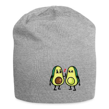 avocado päärchen niedlich date - Jersey-Beanie - Grau meliert - Vorne