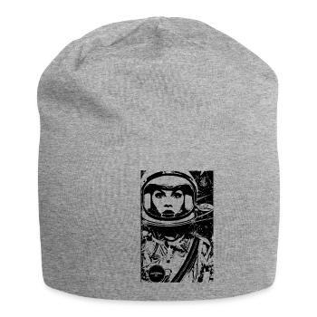 ASTRONAUTIN ASTRONAUT FRAU FRAUENPOWER STENCIL - Jersey-Beanie - Grau meliert - Vorne