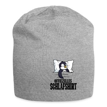 Offizielles Schlafshirt Pinguin Schlafanzug - Jersey-Beanie - Grau meliert - Vorne
