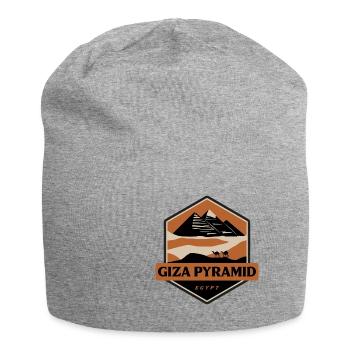 Pyramide de Gizeh - Egypte - Bonnet en jersey - gris chiné - Devant