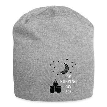 I'm Burying My 30s Funny Gothic Aesthetic Party Th - Jersey Beanie - heather grey - Front