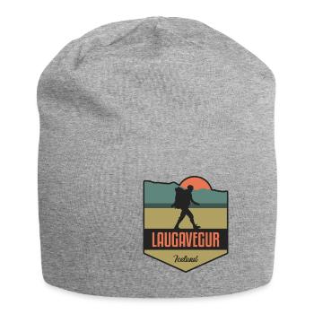 Laugavegur - Islande - Bonnet en jersey - gris chiné - Devant