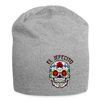 Sugar Skull El Jefecito The Little Boss Dia De Los - Jersey Beanie - heather grey - Front